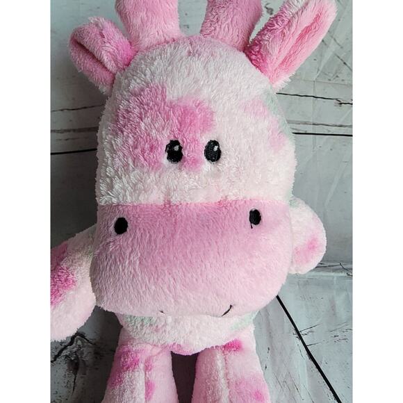 Baby Essential Pink Giraffe Floral Design Stuffed Animal Plush 16 Inch - Picture 2 of 9
